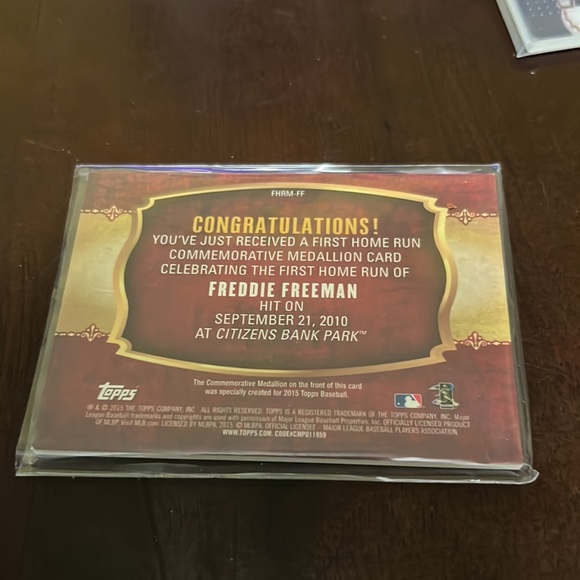 Freddie Freeman Atlanta Braves commemorative medallion/coin 1st home run/2020 2 - Picture 3 of 7